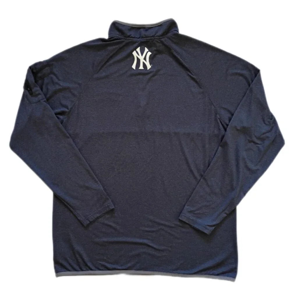 New Era Yankees 1/4 Zip Lightweight Pullover Mens L Gray MLB Genuine Merchandise